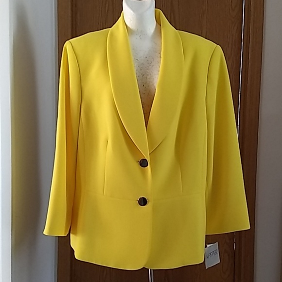 kasper yellow blazer